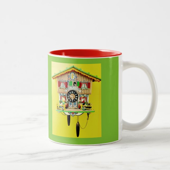 Taza enrrollada del reloj de cuco para animarle (Derecha)