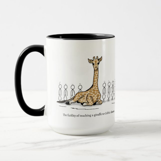 Taza Enseñando una jirafa al baile celta 15oz Mug (Izquierda)