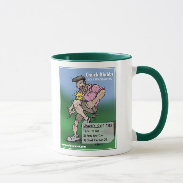 Taza Enseñanza del golf del myFarcebook de Klubbs- de (Derecha)