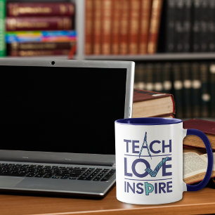 Taza Enseñar amor inspira al profesor Inspirador