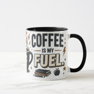 Taza Enseñar Es Mi Superpoder Café Es Mi Combustible Ta