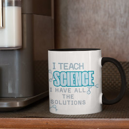Taza Enseño Ciencia de azul Tengo todas las soluciones