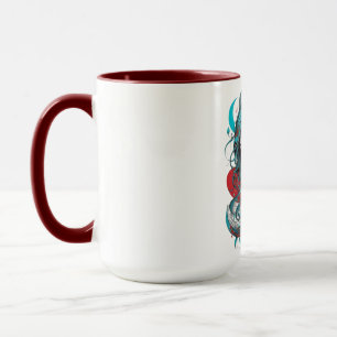 Taza Ensueño de Flor Lunar Turquesa Lunática Carmesí
