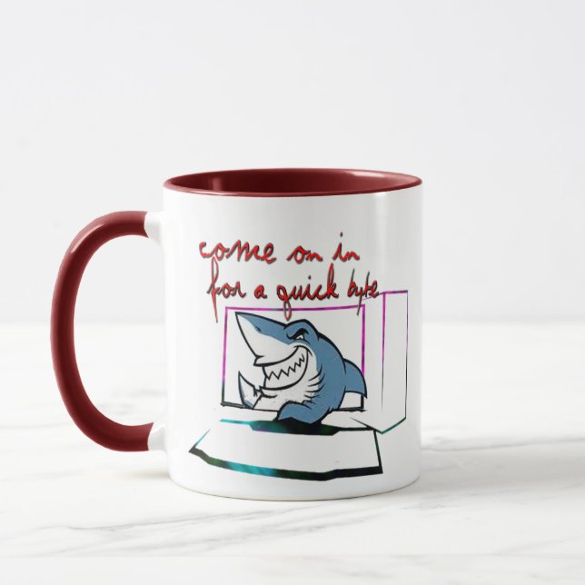 Taza Entrar para un byte rápido (Bite) Computadora Nerd (Izquierda)