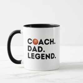 Taza Entrenador de básquetbol Dad Legend