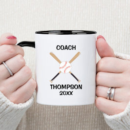 Taza Entrenador de béisbol personalizado