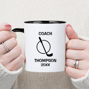 Taza Entrenador de golf en blanco y negro