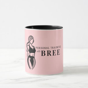 Taza Entrenamiento Personal de Fitness Femenino Minimal