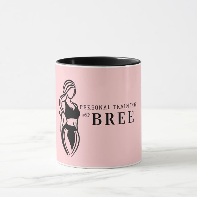 Taza Entrenamiento Personal de Fitness Femenino Minimal (Centro)