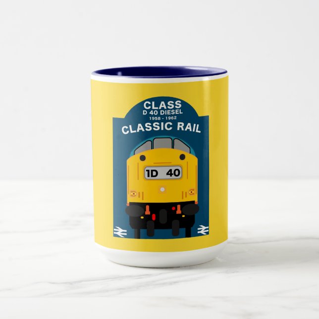 Taza Entusiasta del tren ferroviario británico (Centro)