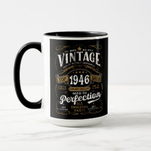 Taza Envejecido a la Perfección 1946 Cumpleaños Vintage