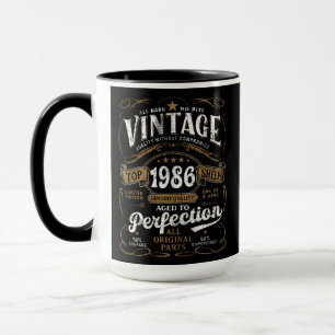 Taza Envejecido a la perfección Vintage 1986 Cumpleaños