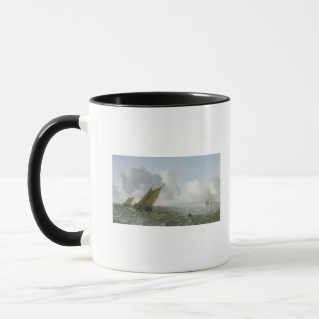 Taza Enviando a poca distancia de la costa en una (Izquierda)