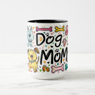 Taza Envuelto de mamá de perro lindo