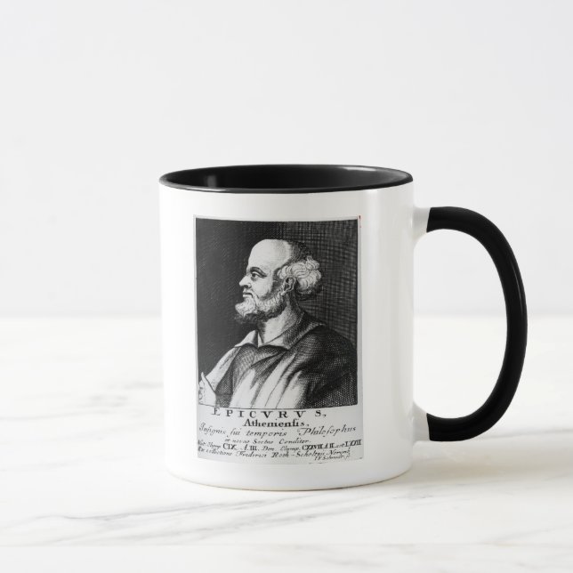 Taza Epicurus, grabado por Juan Fredrich Schmidt (Derecha)
