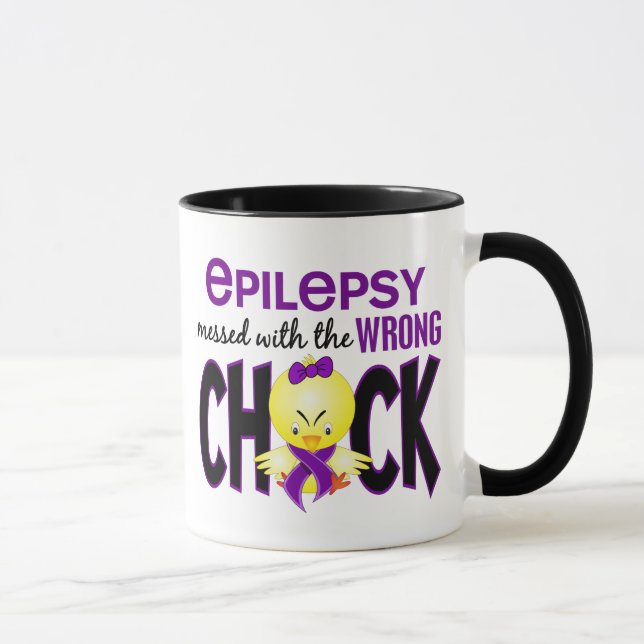 Taza Epilepsia ensuciada con el polluelo incorrecto (Derecha)