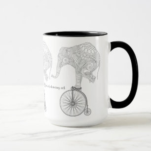 Taza Equilibrio para bicicletas Elephant Penny Farthing