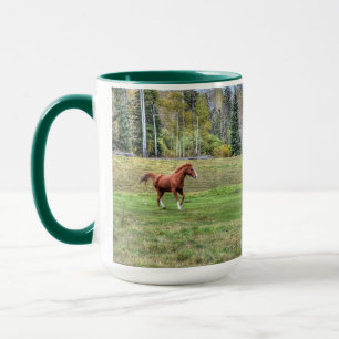 Taza Equine Photo de amante de los caballos en un ranch