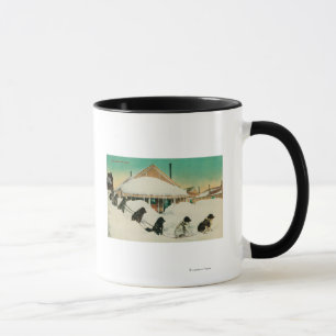 Taza Equipo de Alaska Dogsled que descansa en SnowState