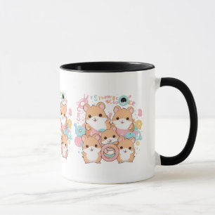 Taza Equipo de Anillos de Hámster Kawaii