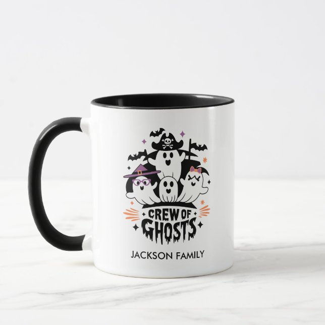 Taza Equipo de Custo Boo de Fantasma Familia Halloween (Izquierda)