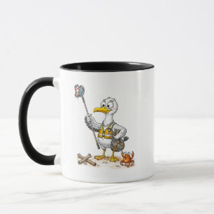 Taza Equipo de limpieza de playa de aves de cómic
