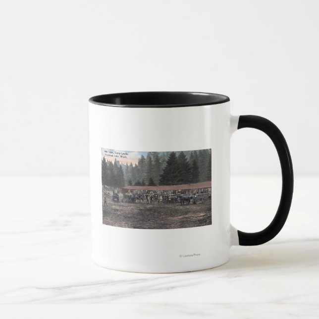 Taza Equipo de mula en el campamento Lewis (Derecha)