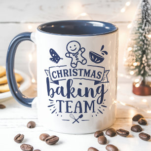 Taza Equipo de Repostería de Navidad Azul Marino Adorab