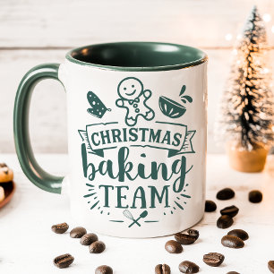 Taza Equipo de Repostería de Navidad Encantador Verde F