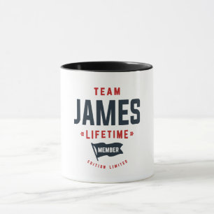 Taza Equipo James Lifetime Miembro Funny Nombre James
