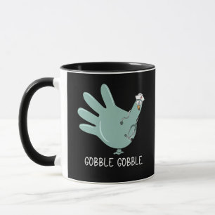 Taza ER Enfermera Turquia Gobble Squad ER Enfermera Acc