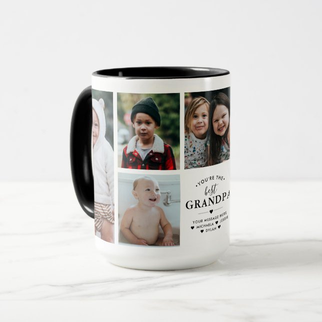 Taza Eres el mejor (abuelo/otro) 7-Collage de fotos (Anverso izquierdo)