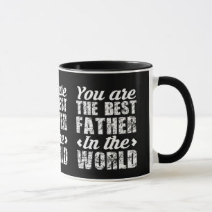 Taza Eres el mejor padre del mundo tipografía vintage