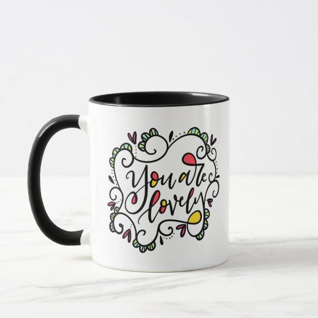 Taza Eres encantador, con letras a mano (Izquierda)