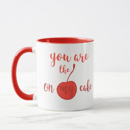 Taza Eres la cereza de mi pastel | Cita romántica