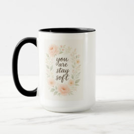 Taza Eres, mantente suave - Rosa con Emp suave