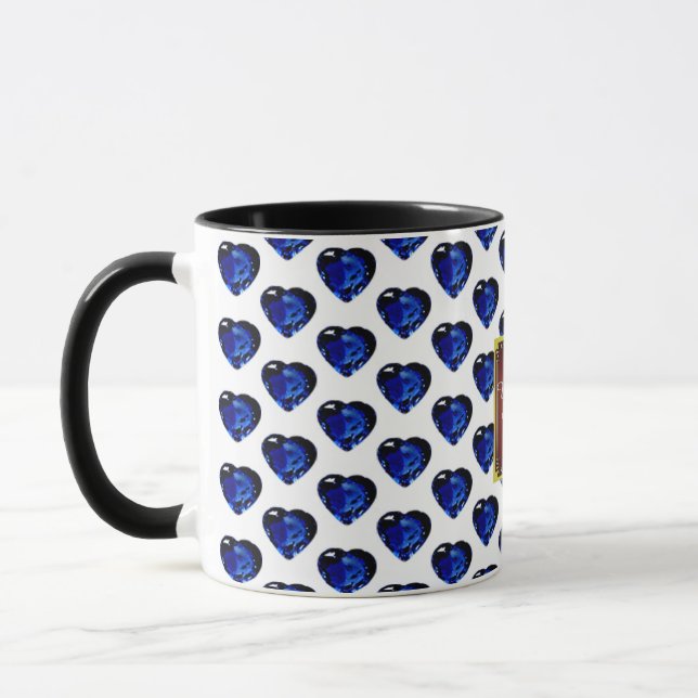Taza Eres mi fango de café de San Valentín azul de zafi (Izquierda)
