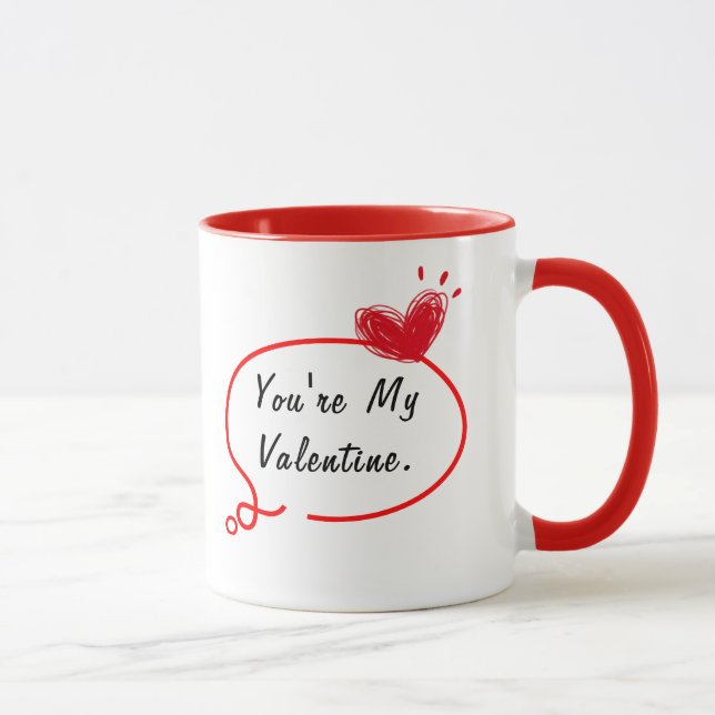 Taza Eres mi peluca de San Valentín para ella (Derecha)
