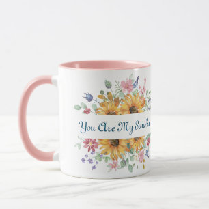 Taza Eres mi sol y girasol cita