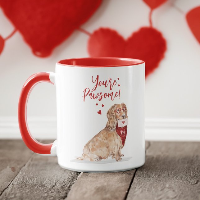 Taza Eres un amante de los dulces españoles (You're Pawsome Cocker Spaniel Valentines Mug)