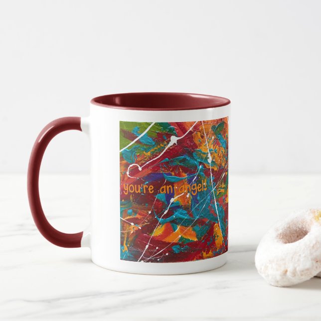 Taza "¡Eres un ángel!" Bebida Mug (Con donut)