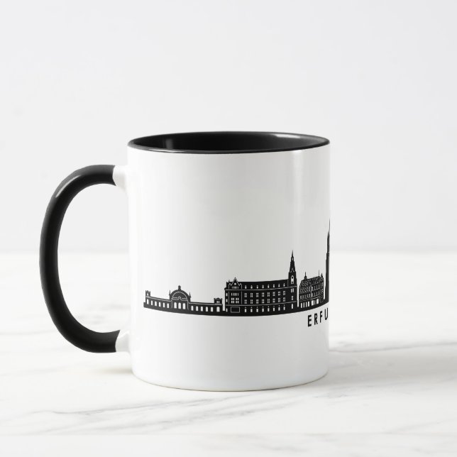 Taza ERFURT Turingia Alemania Skyline Silhouette (Izquierda)