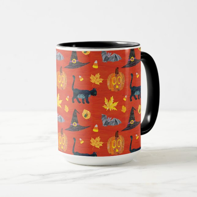 Taza Eric Carle | Patrón de Halloween de oruga (Anverso derecho)