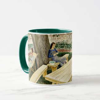 Taza Eric Ravilious - Dos mujeres en un jardín,