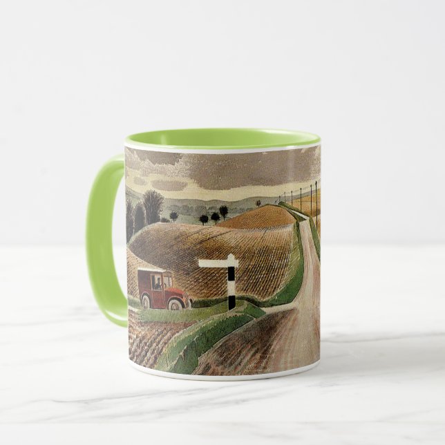 Taza Eric Ravilious—Wiltshire Landscape, (Anverso izquierdo)