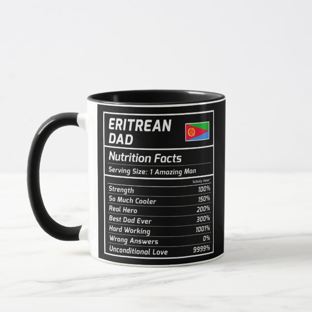 Taza Eritrea: Los hechos de nutrición de papá eritreo (Izquierda)