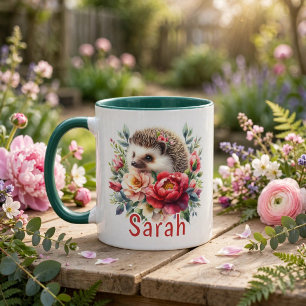 Taza Erizo de Acuarela Personalizado