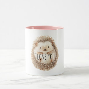 Taza Erizo de crema lindo
