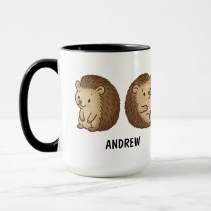 Taza Erizo personalizado lindo dibujado a mano