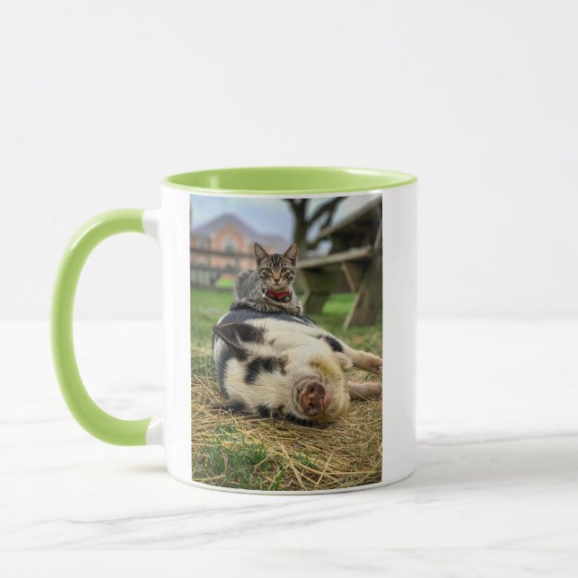 Taza ¡Ernest & Sassy Photo Mug con logotipo! (Izquierda)